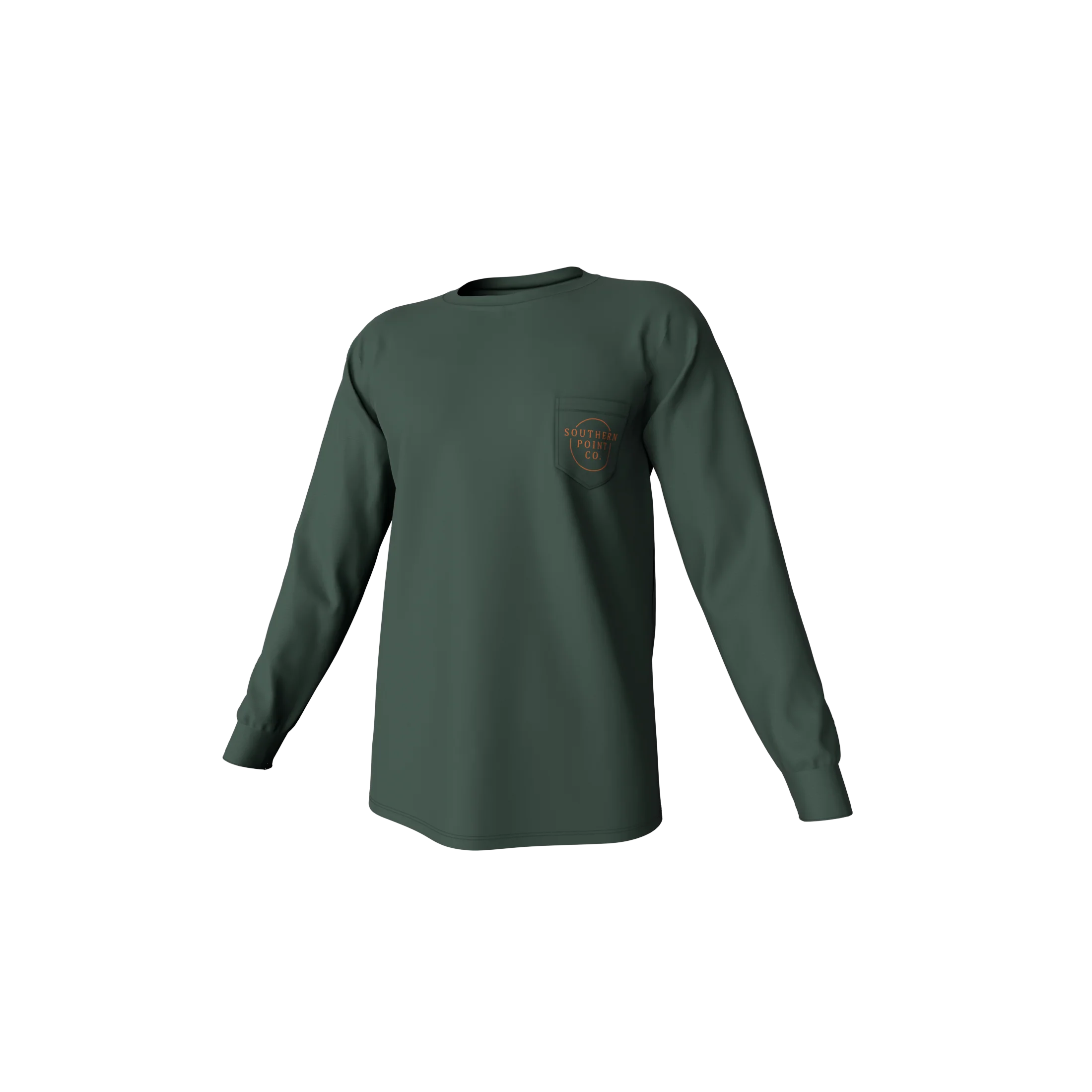Youth Vintage Circle Greyton Long Sleeve Pocket Tee - Duck Green