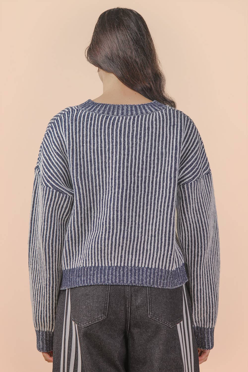 Front Two Tie Cardigan - Navy