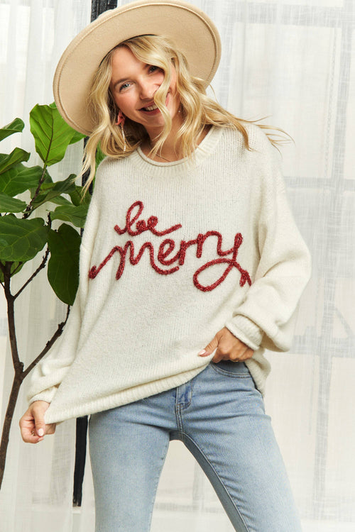 Be Merry Sweater - Off White