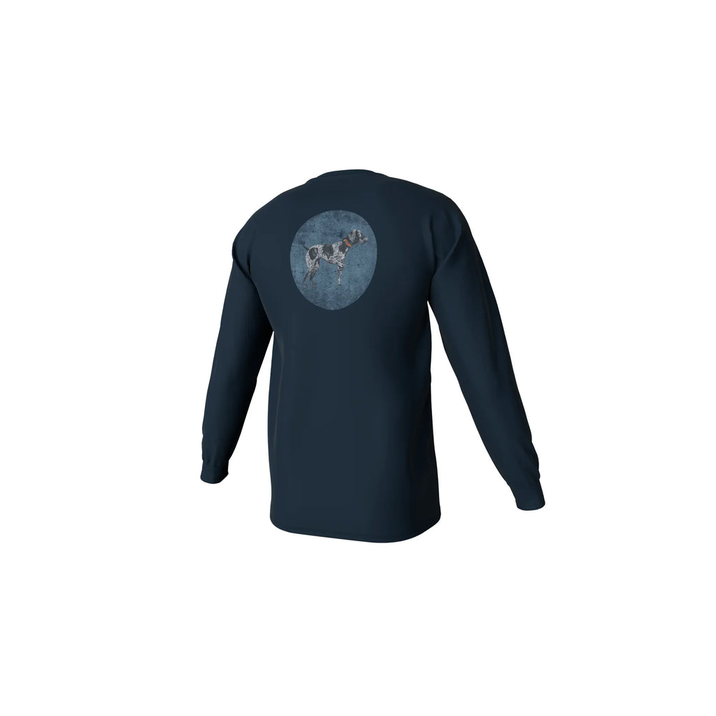 Vintage Circle Greyton Long Sleeve Pocket Tee - Midnight Navy