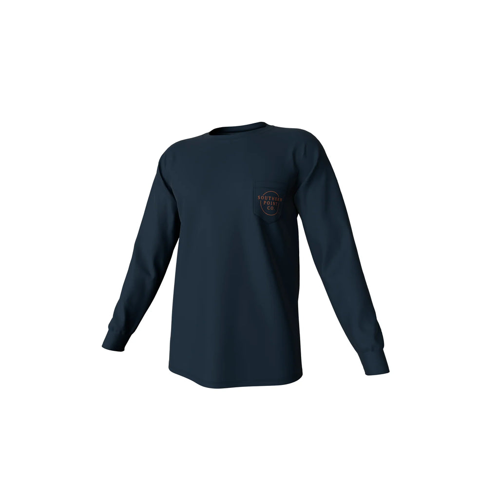 Vintage Circle Greyton Long Sleeve Pocket Tee - Midnight Navy