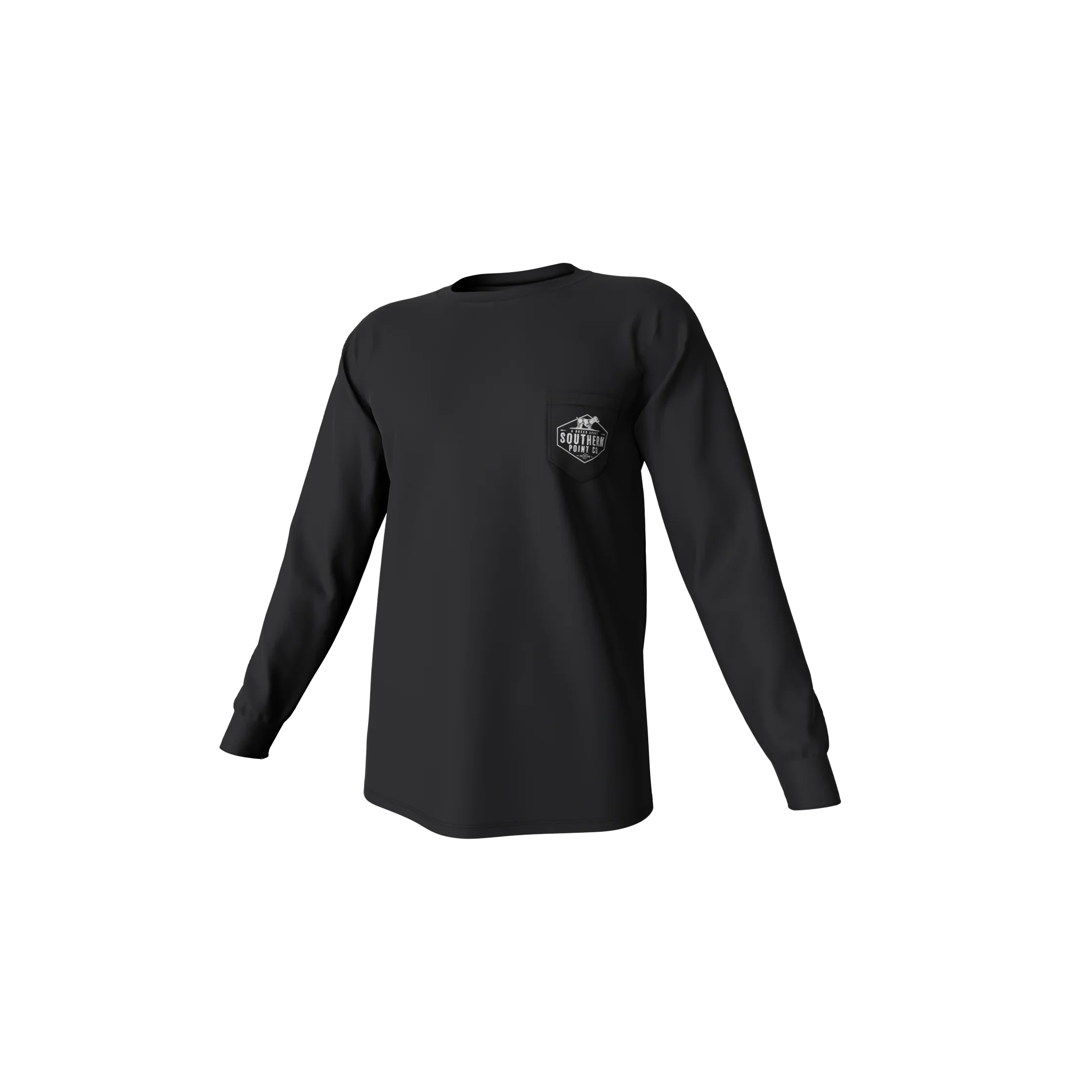 Youth Down South Long Sleeve Pocket Tee - Black