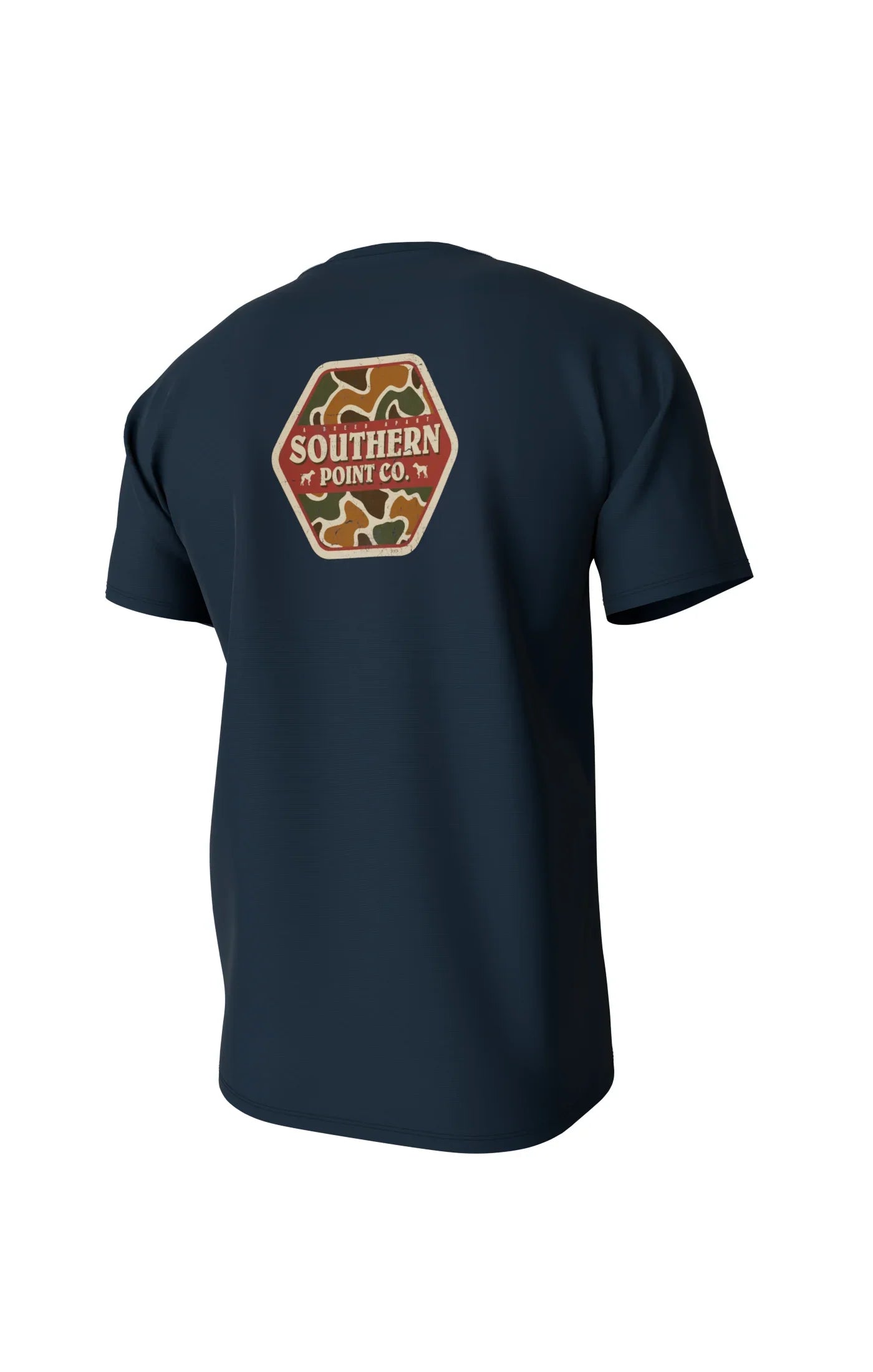Youth Camo Logo Short Sleeve Pocket Tee - Midnight Navy