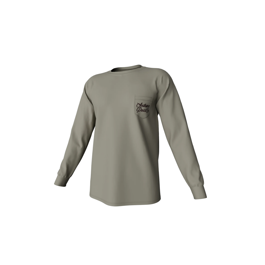 Youth In The Pines Long Sleeve Pocket Tee - Laurel Oak