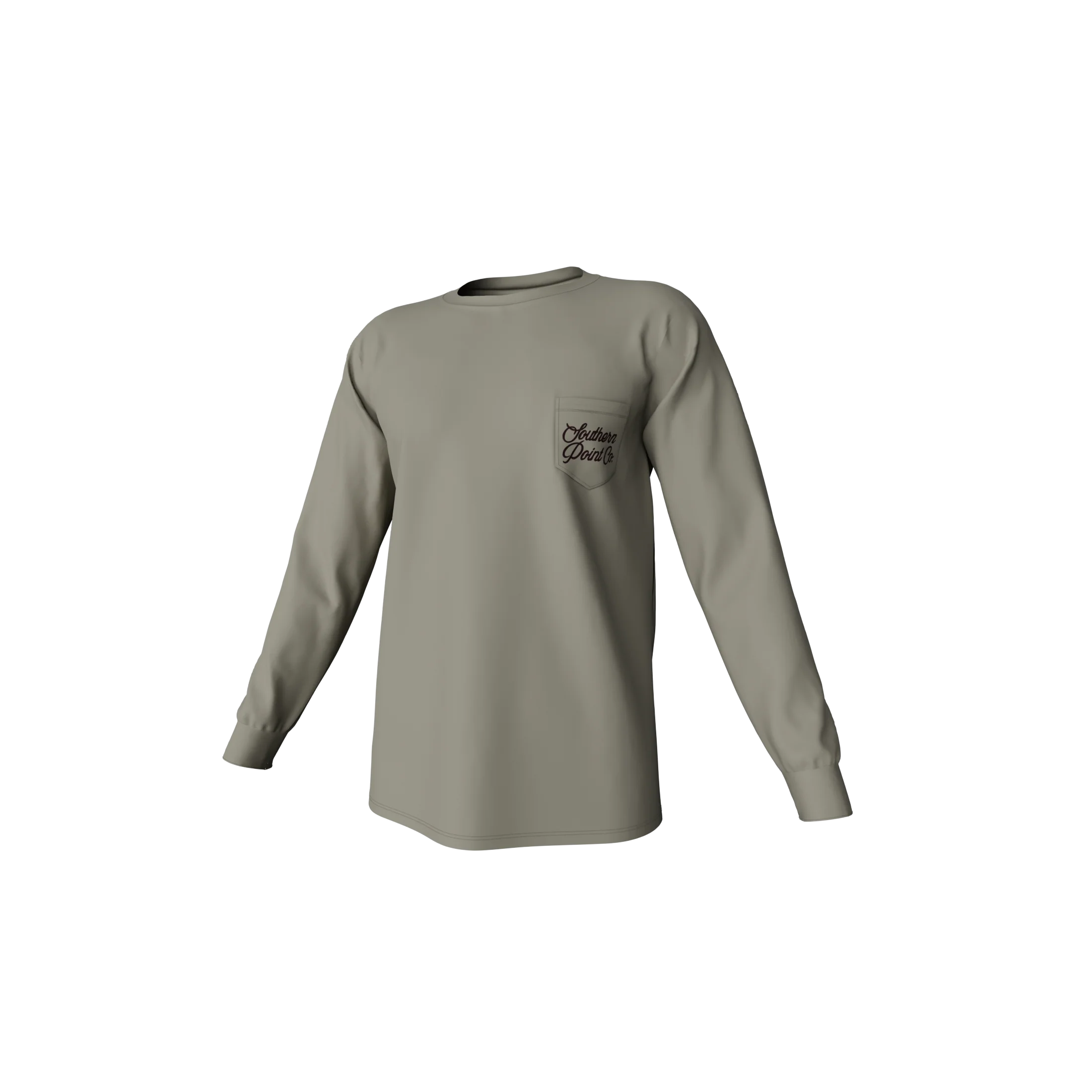 Youth In The Pines Long Sleeve Pocket Tee - Laurel Oak