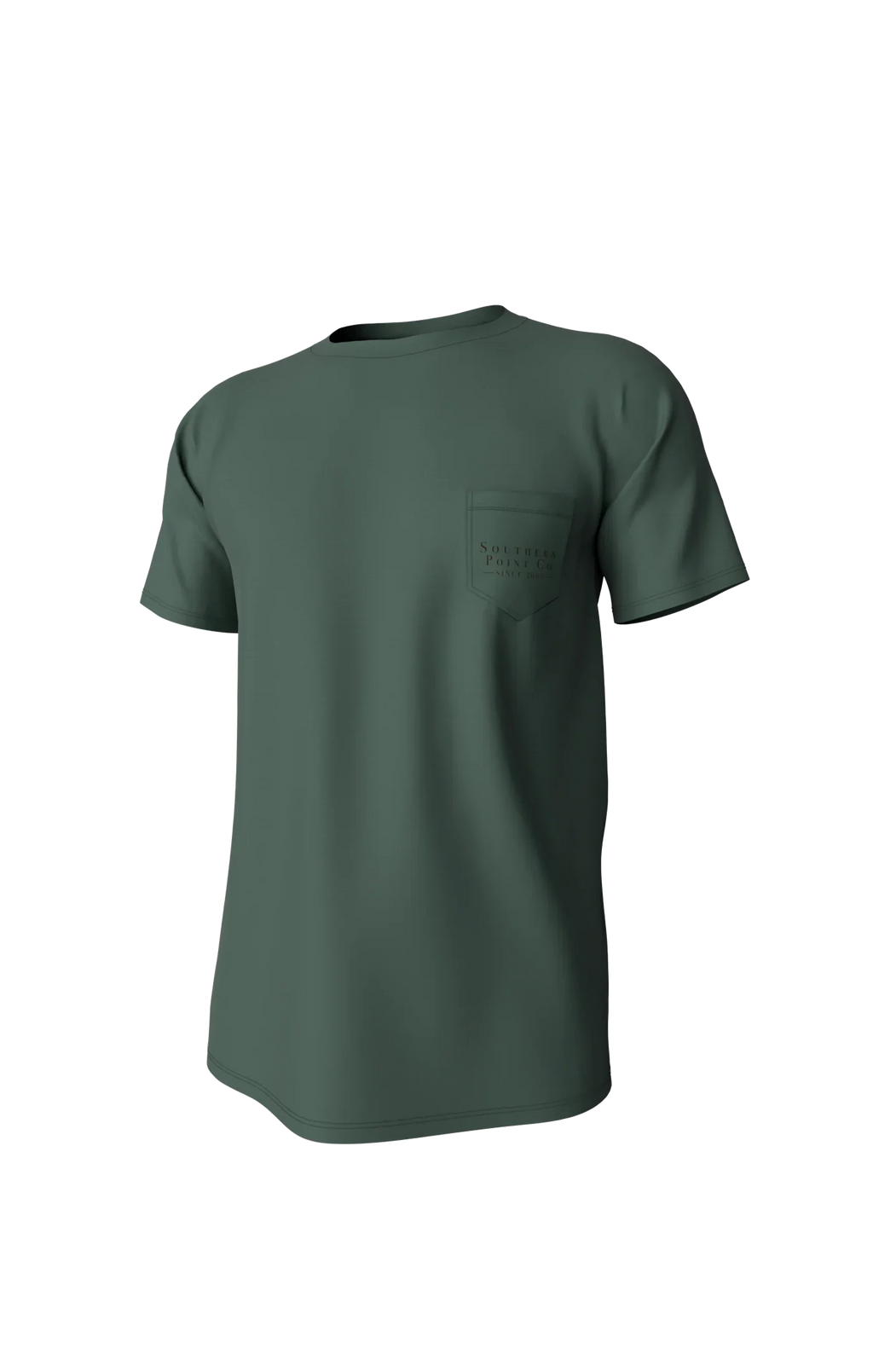 Youth Greyton Detail Short Sleeve Pocket Tee - Duck Green