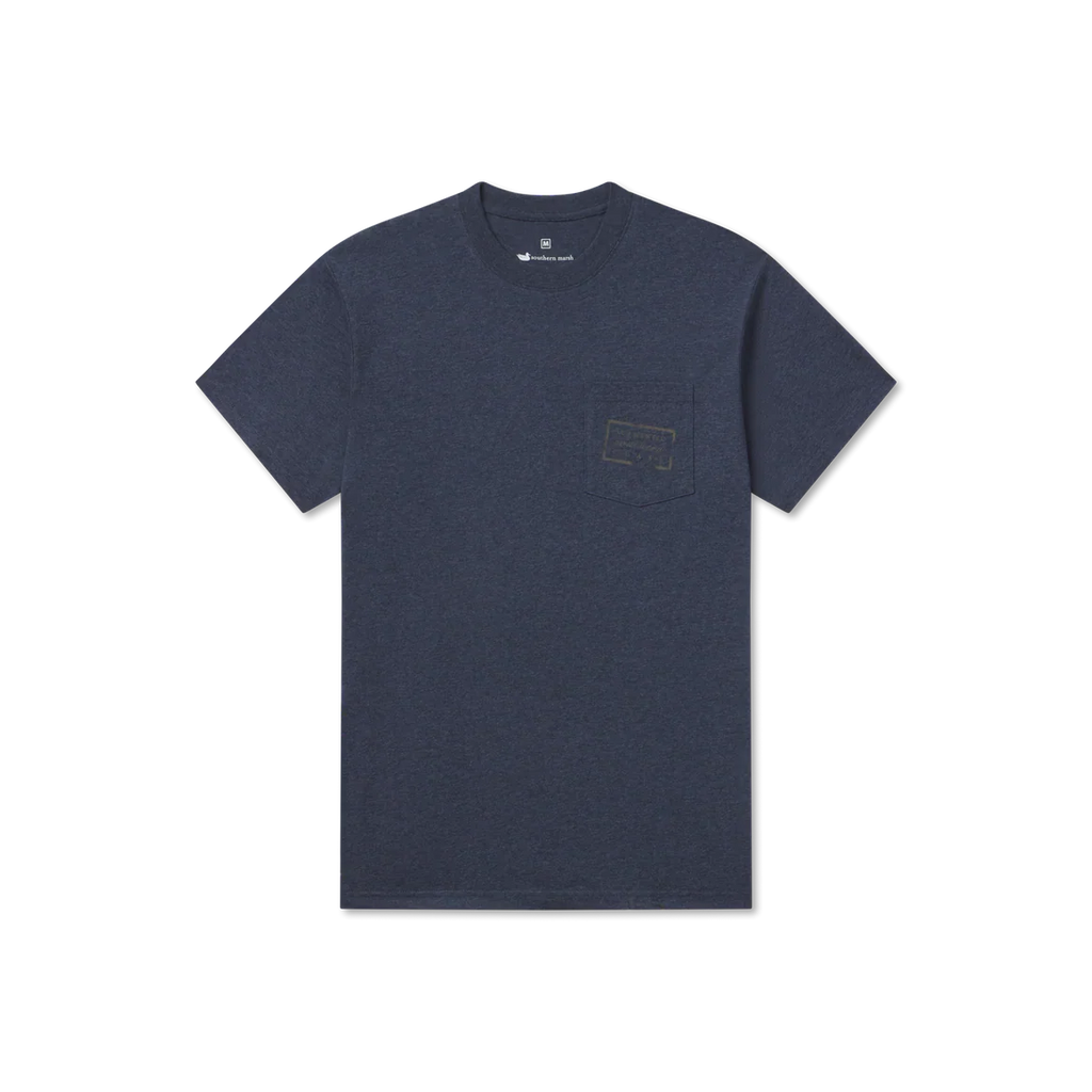 Authentic Tee - Heathered - Washed Lunar Navy