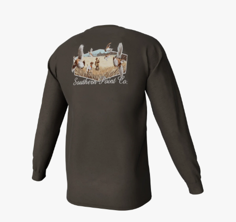 Youth Covey Rise Long Sleeve Pocket Tee - Gunstock