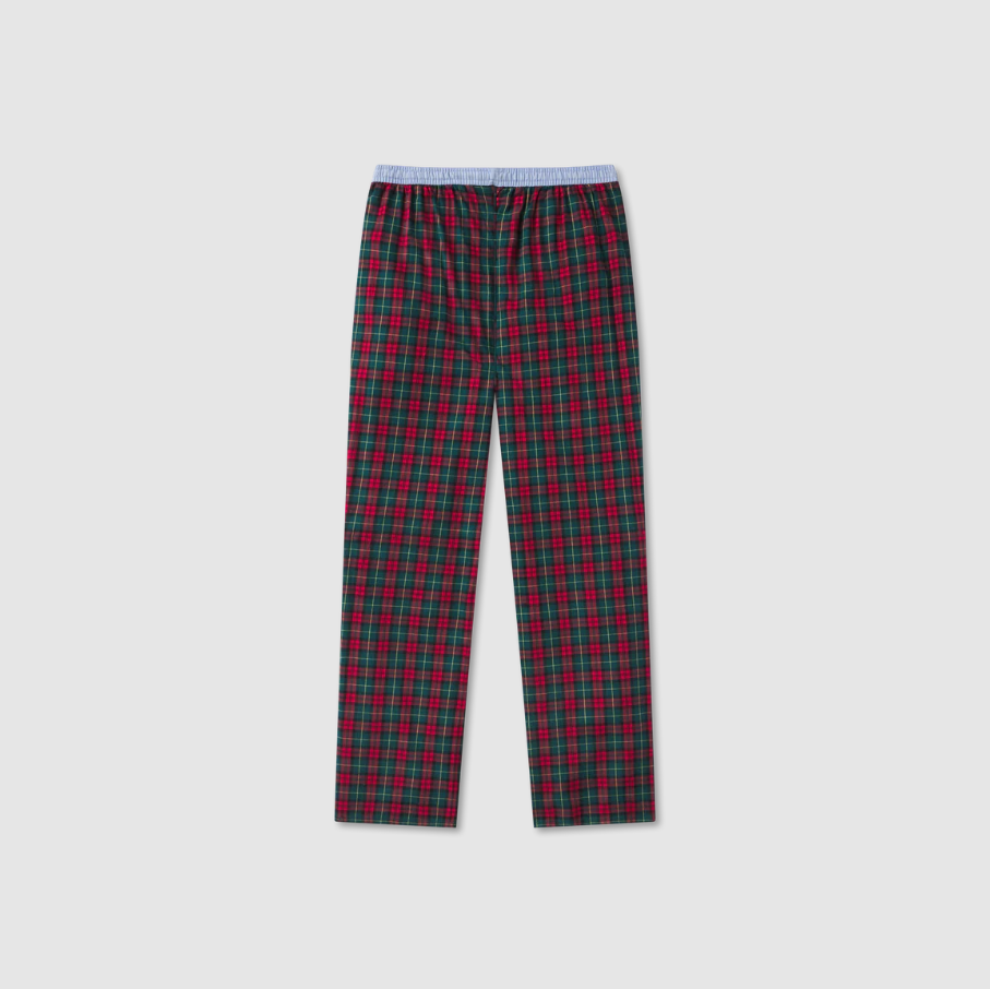 Youth Savannah Tartan Lounge Pant - Red & Green Plaid