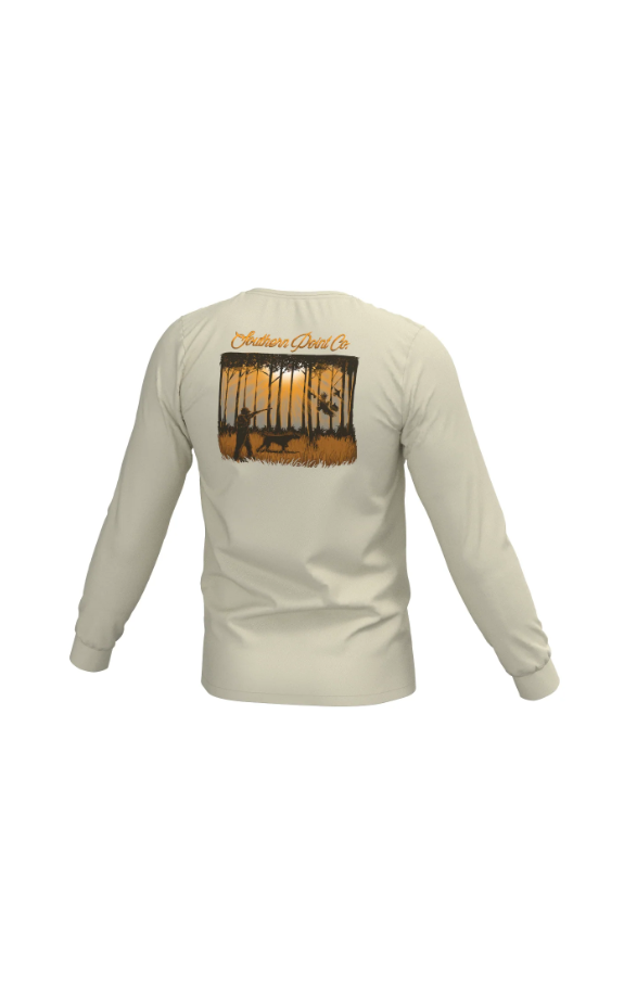 Youth In the Pines Long Sleeve Pocket Tee - Cloud Cream