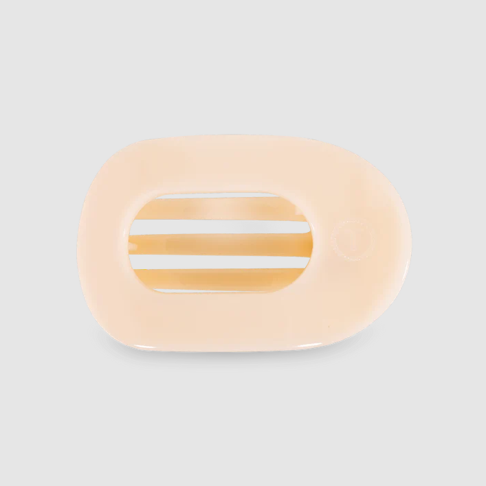 Teleties Flat Round Hair Clip - Almond Beige