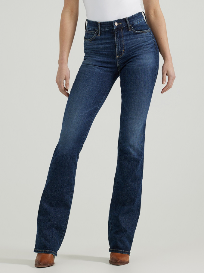 Wrangler Women's Dark Wash Lacey Bespoke Boot Jeans