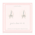 Beautiful Bows - Bow Charm Hoops - Silver