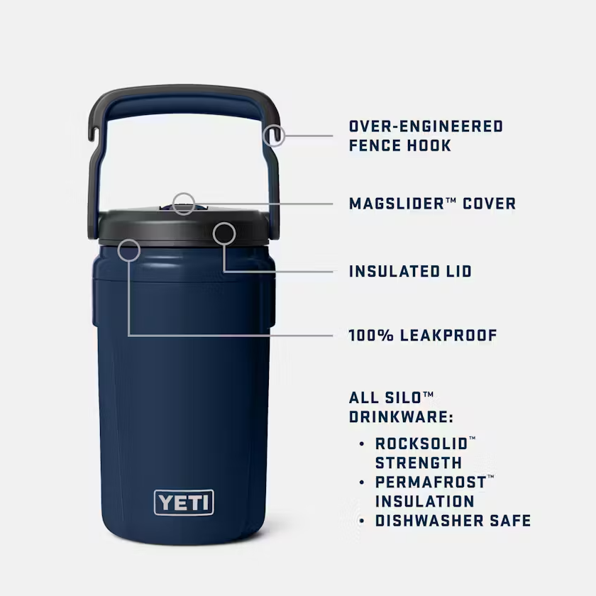 Silo™ Half Gallon Jug  with Magslider™ Straw Cap - Black