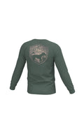 Youth Silhouette Shield Long Sleeve Pocket Tee - Duck Green