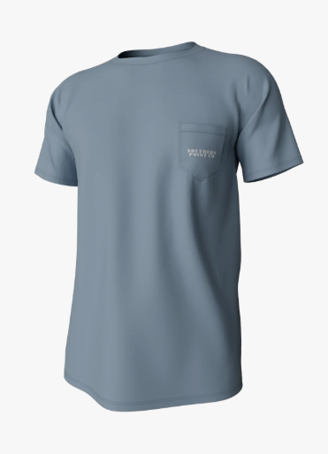 Duck Feather Trio Short Sleeve Pocket Tee - Mountain Spring