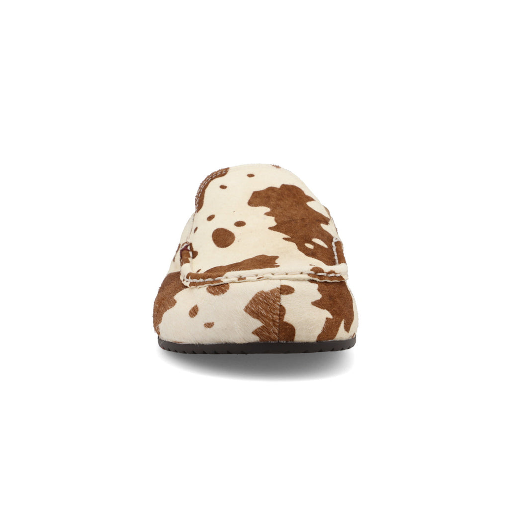 Mule Brown & White Cowhide