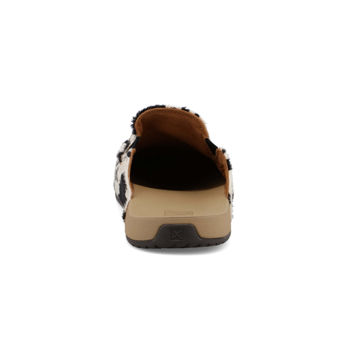 Mule Black & White Cowhide