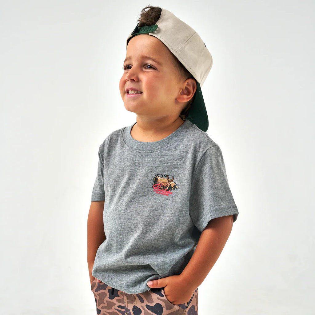 Youth Tee - Hill Country Buck - Dark Heather Grey