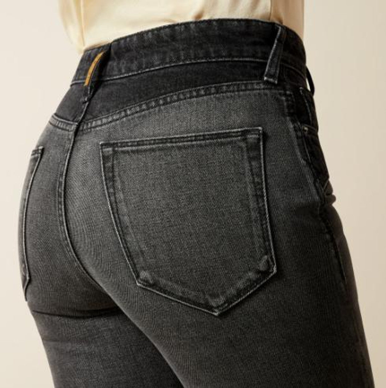 Ariat® Ladies' Faded Black UHR Cheyenne Yoke Tomboy Boot Cut Jeans