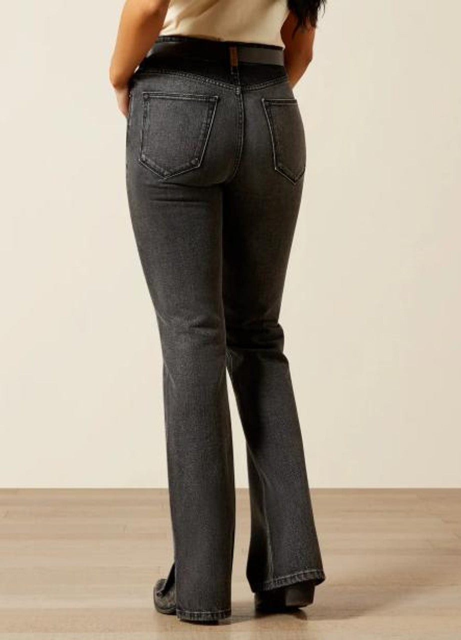 Ariat® Ladies' Faded Black UHR Cheyenne Yoke Tomboy Boot Cut Jeans