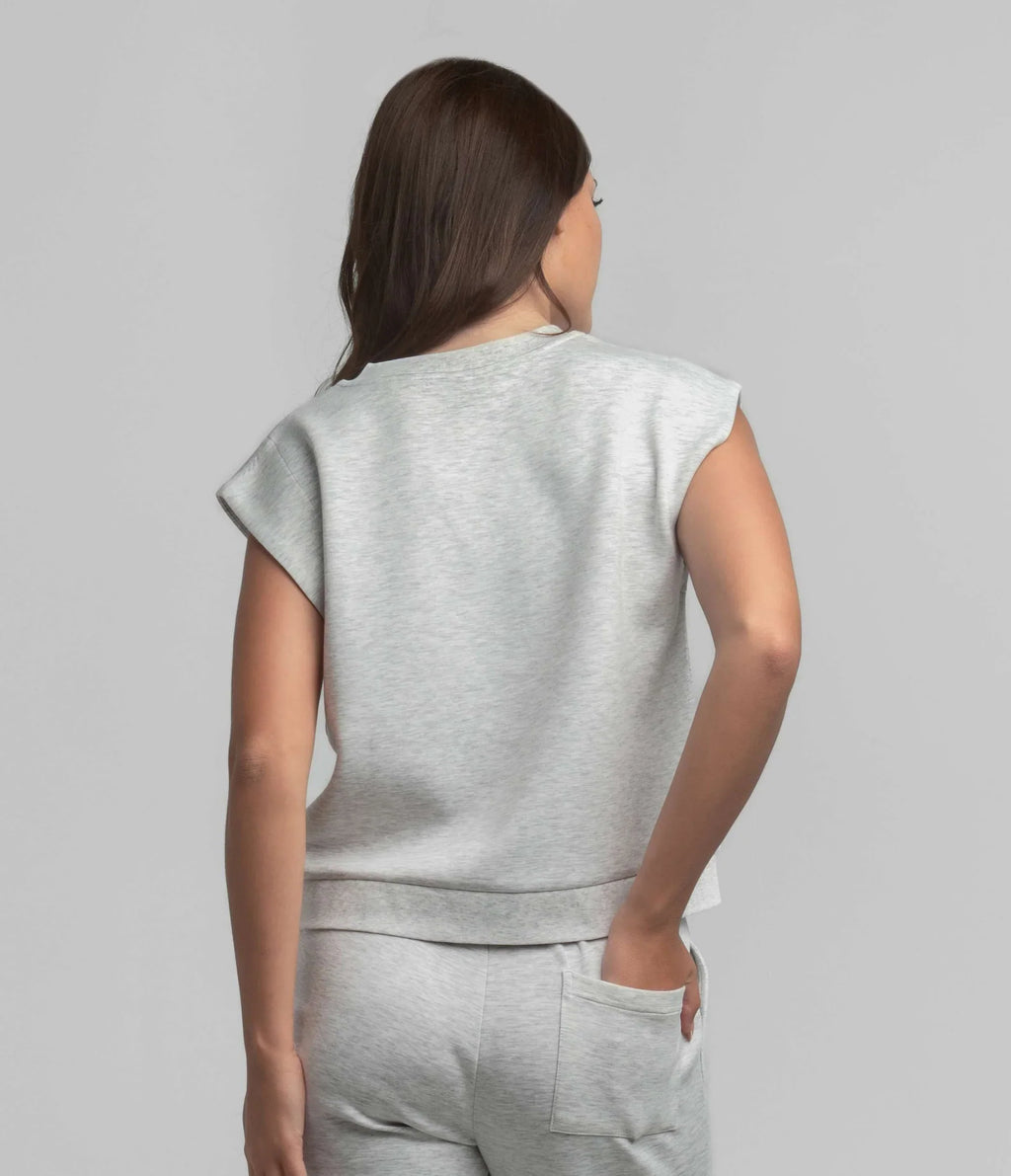 AstroKnit V Neck - Stone