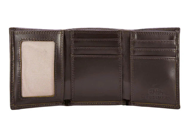 Mallard Men's Trifold Old School Camo Leather Wallet