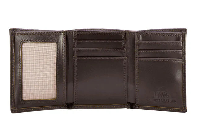 Shotshell Men's Trifold Old School Camo Leather Wallet