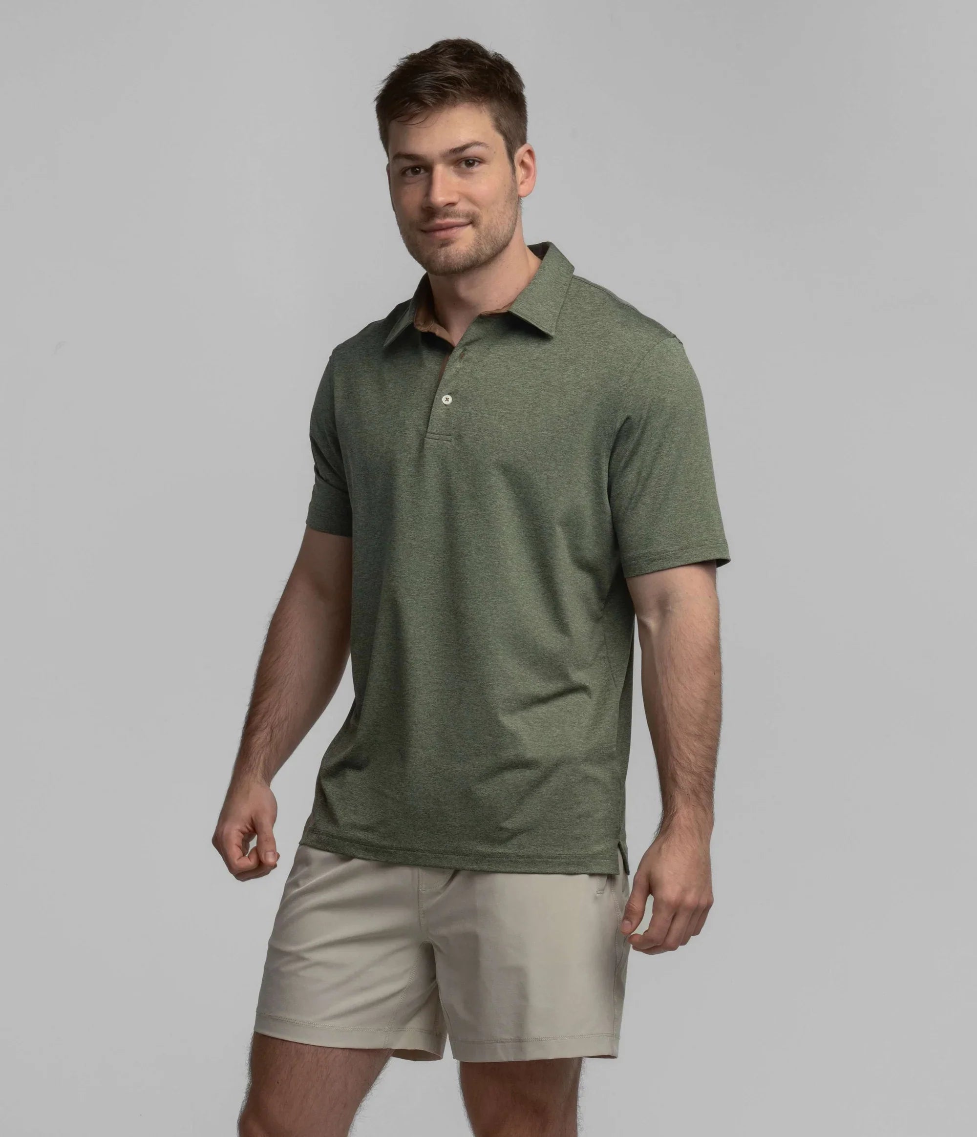 Grayton Heather Polo - Thyme